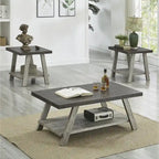 Roundhill Furniture Athens Contemporary 3-pc. Replicated Wood Shelf Table Set