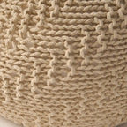 Barwick Indoor And Outdoor Knitted Round Pouf by Christopher Knight Home