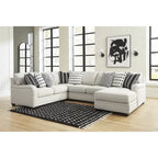 Signature Design by Ashley Huntsworth Dove Gray 4-Piece Sectional with Chaise - 128W x 99D x 38H
