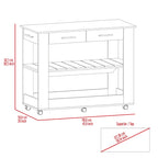 TUHOME Cala Kitchen Island 46 Kitchen Island with 2 Drawers