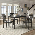Wilmington II 48-Inch Rectangular Antique Black 5-Piece Dining Set by iNSPIRE Q Classic