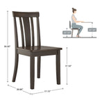 Wilmington II 48-Inch Rectangular Antique Black 5-Piece Dining Set by iNSPIRE Q Classic
