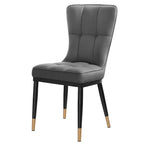 Upholstered Dining Chairs Set of 2 with Metal Legs