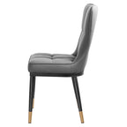 Upholstered Dining Chairs Set of 2 with Metal Legs