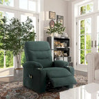 Clihome Soft Upholstered Electric Massage Recliner with Cup Holder