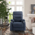 Clihome Soft Upholstered Electric Massage Recliner with Cup Holder