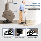 Clihome Soft Upholstered Electric Massage Recliner with Cup Holder