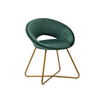 Porthos Home Reine Leisure Accent Chair, Velvet Upholstery, Gold Legs