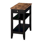 Convenience Concepts American Heritage 1 Drawer Chairside End Table with Shelves