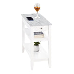 Convenience Concepts American Heritage 1 Drawer Chairside End Table with Shelves