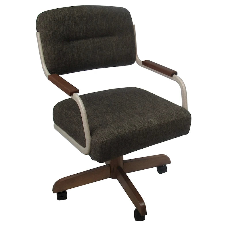 Chaise de cuisine à roulettes pivotante et inclinable M-115 - Siège 18 pouces