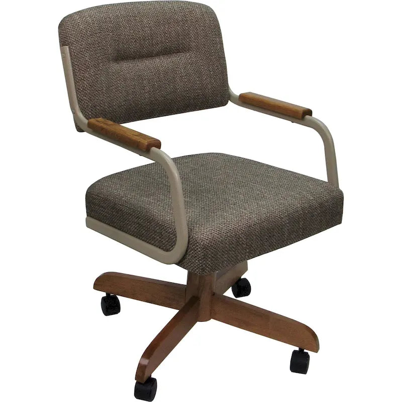 Chaise de cuisine à roulettes pivotante et inclinable M-115 - Siège 18 pouces