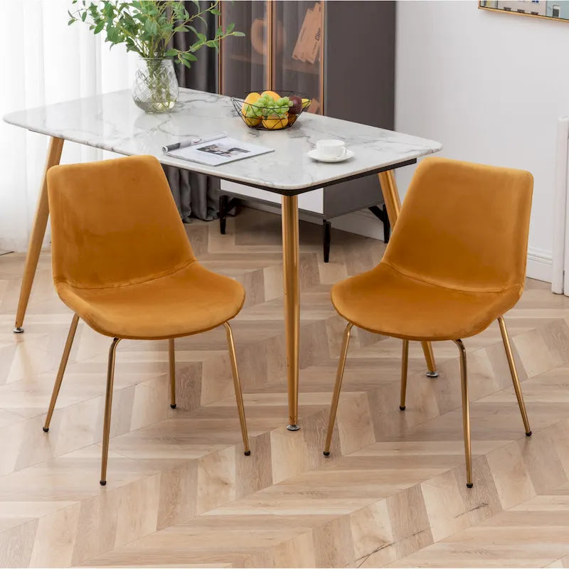 Roundhill Furniture Aufurr Modern Velvet Dining Chair (Set of 2)