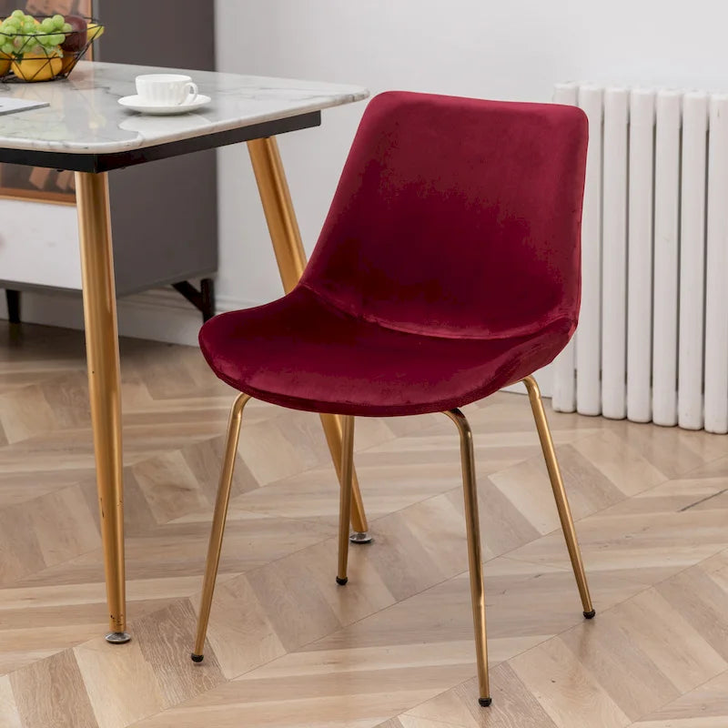Roundhill Furniture Aufurr Modern Velvet Dining Chair (Set of 2)