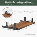 FEZIBO/Home Office Furniture/Wood/Desk With Keyboard Tray/Desks