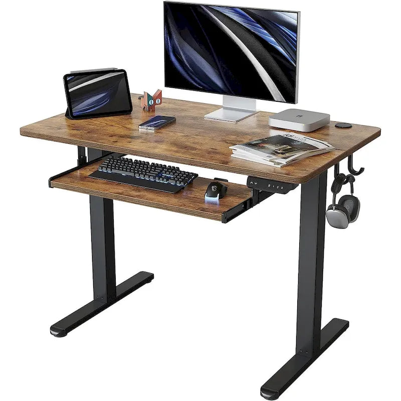 FEZIBO/Home Office Furniture/Wood/Desk With Keyboard Tray/Desks