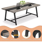 Table de conférence rectangulaire de 1,80 m, table de réunion de 180 cm pour 6 à 8 personnes