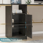60 L Shaped Desk with Storage Cabinet Office Computer Desk