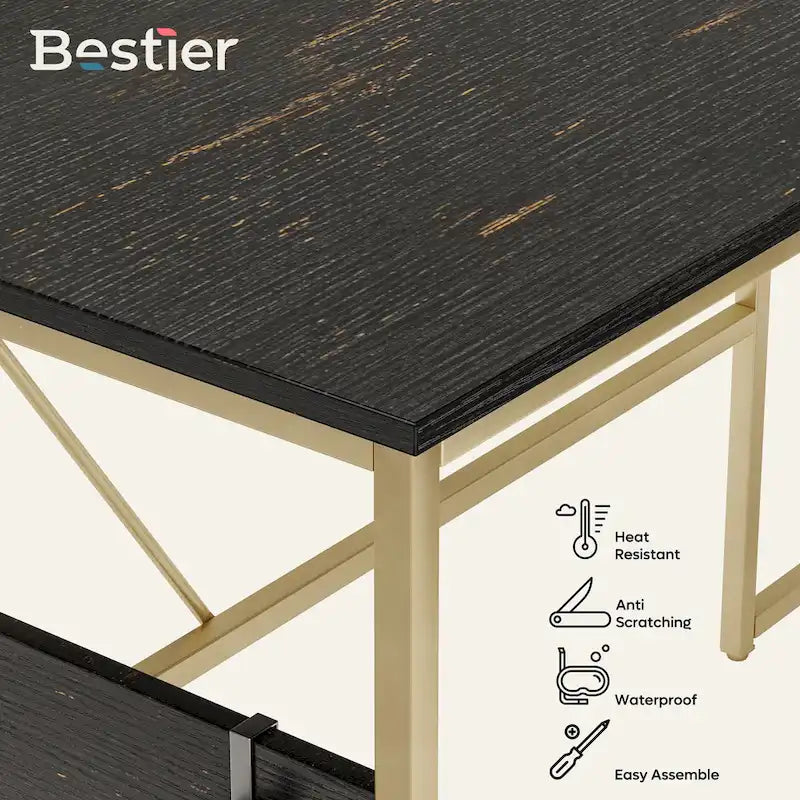 60 L Shaped Desk with Storage Cabinet Office Computer Desk