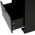 Bureau informatique HOMCOM avec armoire pour imprimante, bureau d'angle en L avec rangements, poste de travail PC pour bureau à domicile
