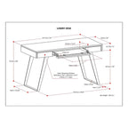 WYNDENHALL Mitchell Modern Industrial 54 inch Wide Desk