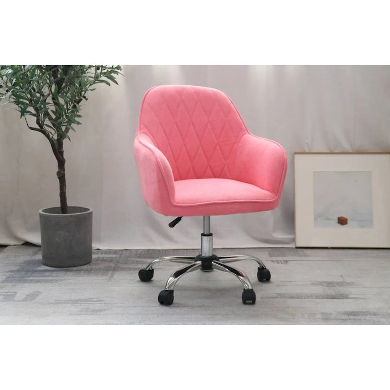 Porthos Home Noa Home Office Desk Chair, Fabric And Roller Wheels