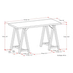 WYNDENHALL Hawkins SOLID WOOD Modern Industrial 56 inch Wide Writing Desk
