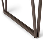 WYNDENHALL Travis SOLID WOOD Modern Industrial 66 inch Wide Writing Office Desk in Natural Aged Brown