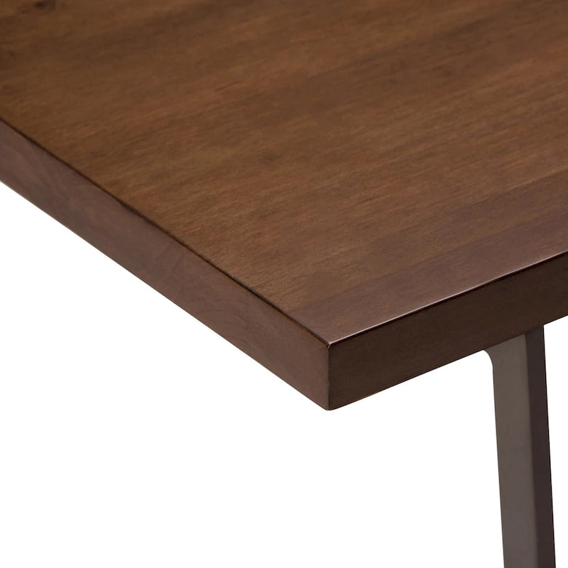 WYNDENHALL Travis SOLID WOOD Modern Industrial 66 inch Wide Writing Office Desk in Natural Aged Brown