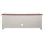 Meuble TV Flash Furniture pour téléviseurs jusqu'à 80 pouces avec 6 compartiments de rangement ouverts en blanc/noyer
