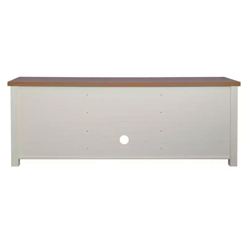 Meuble TV Flash Furniture pour téléviseurs jusqu'à 80 pouces avec 6 compartiments de rangement ouverts en blanc/noyer