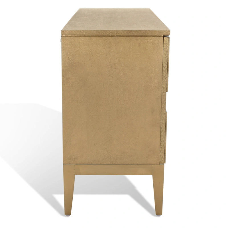 Brass Covered Sideboard - Handmade Recycled Wood