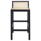 Natural Cane Low Back Counter Stool