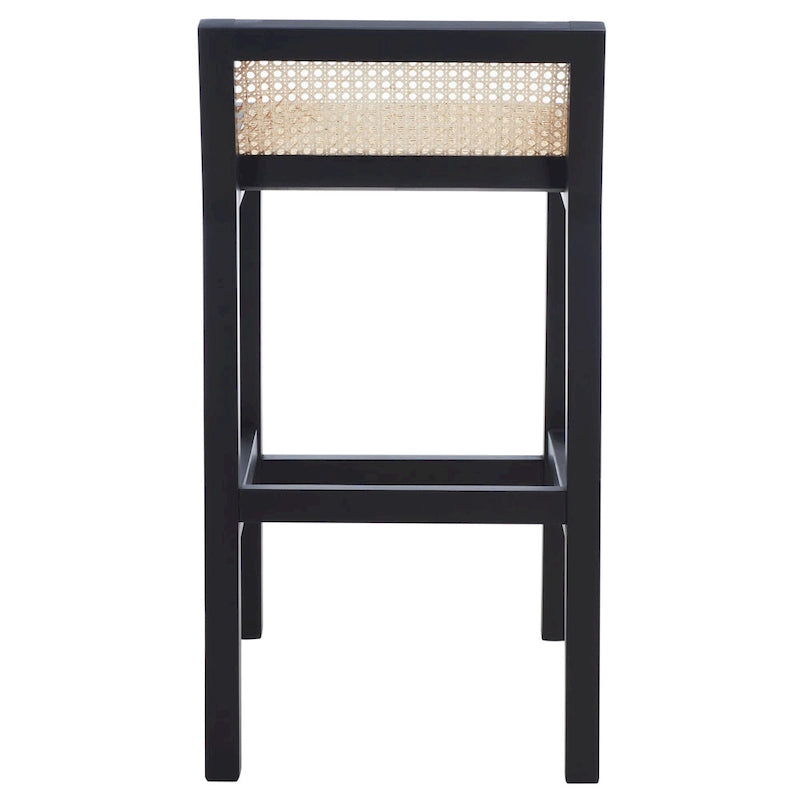 Natural Cane Low Back Counter Stool