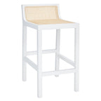Natural Cane Low Back Counter Stool