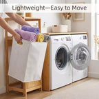 Evideco Meuble à Linge Basculant Panier à Linge Armoire Bambou Marron
