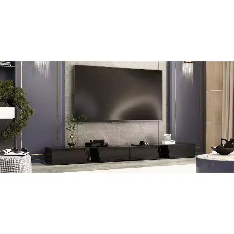 Meuble TV extensible Famapy avec 4 tiroirs de rangement