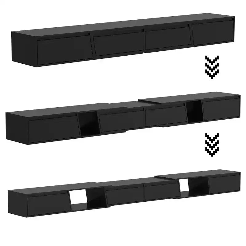 Meuble TV extensible Famapy avec 4 tiroirs de rangement