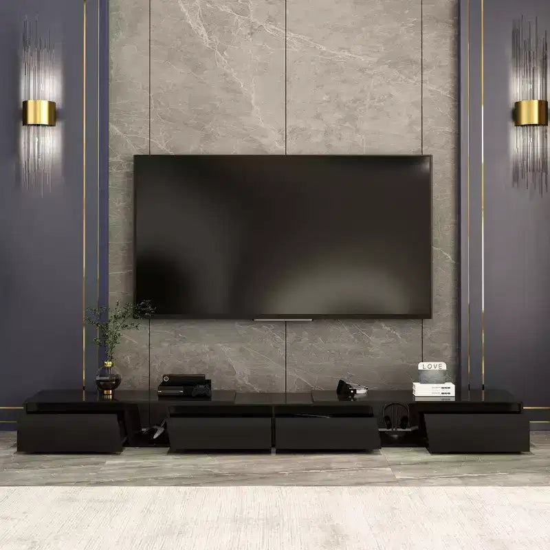 Meuble TV extensible Famapy avec 4 tiroirs de rangement