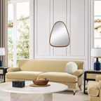 Miroir mural ovale oblong moderne Jennifer Taylor Home Naveen 37.5 avec cadre en bois de pin
