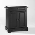 Lafayette Stone Top Portable Kitchen Island/Cart - Crosley: Granite Countertop, Adjustable Shelf, Towel Bar(s)