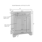 Îlot de cuisine/Chariot portable Lafayette avec plateau en pierre - Crosley : Plan de travail en granit, Étagère réglable, Porte-serviettes