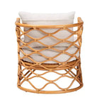 Fauteuil en rotin miel clair bali & pari Acelynn Bohemian