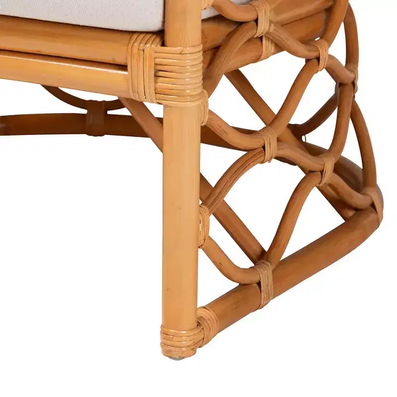 Fauteuil en rotin miel clair bali & pari Acelynn Bohemian