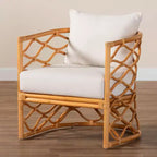 Fauteuil en rotin miel clair bali & pari Acelynn Bohemian