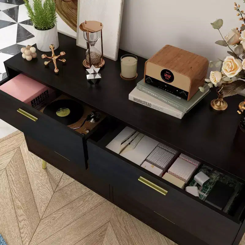 Commode moderne Famapy avec 6 tiroirs, unité de rangement élégante, pour la chambre et le salon