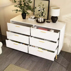Commode moderne Famapy avec 6 tiroirs, unité de rangement élégante, pour la chambre et le salon