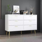 Commode moderne Famapy avec 6 tiroirs, unité de rangement élégante, pour la chambre et le salon