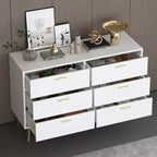 Commode moderne Famapy avec 6 tiroirs, unité de rangement élégante, pour la chambre et le salon