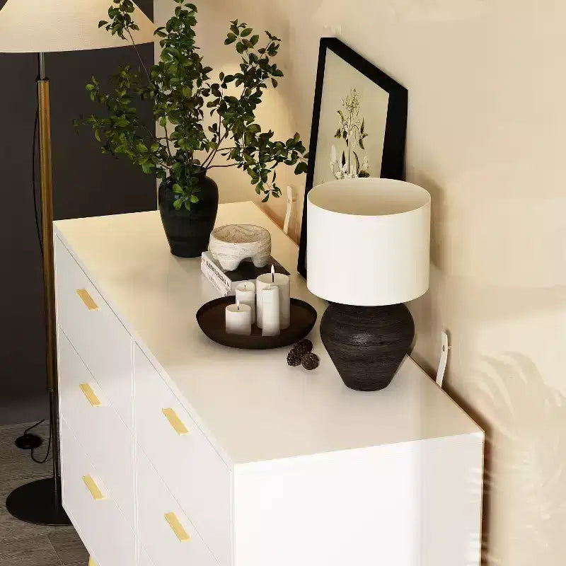 Commode moderne Famapy avec 6 tiroirs, unité de rangement élégante, pour la chambre et le salon